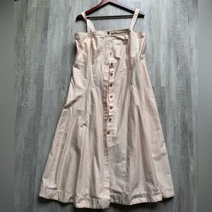 Button-Front Cream Dress